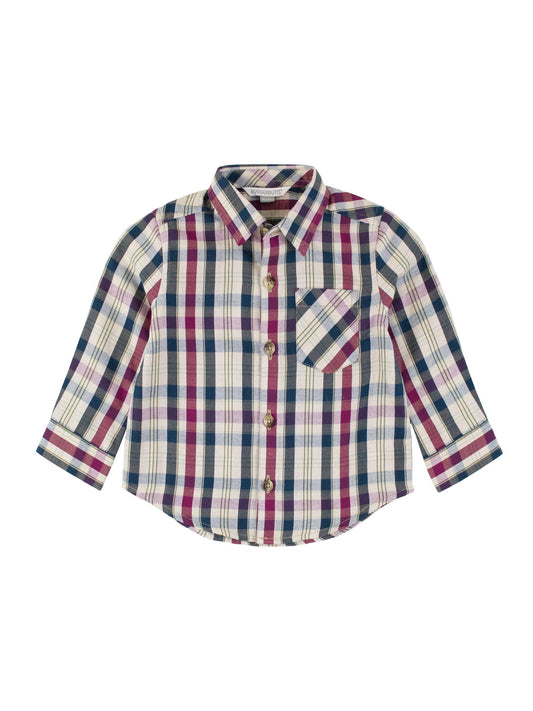 Boys Plaid Long Sleeve Button Down Shirt