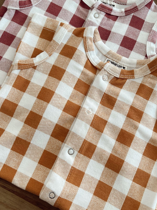Organic Bamboo Tuscany Plaid 12 - 18 mo.