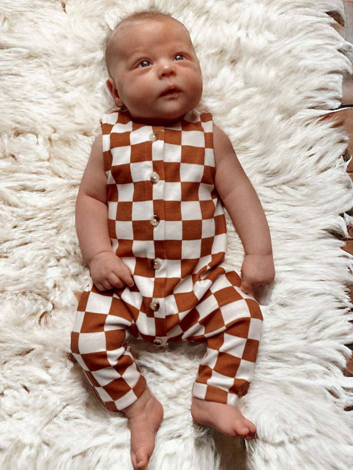 Checkerboard / Organic Bay Jumpsuit