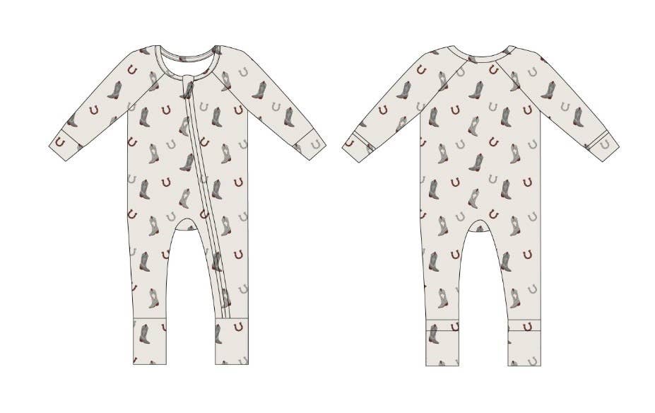 Cowboy Western | Bamboo Zipper Pajamas