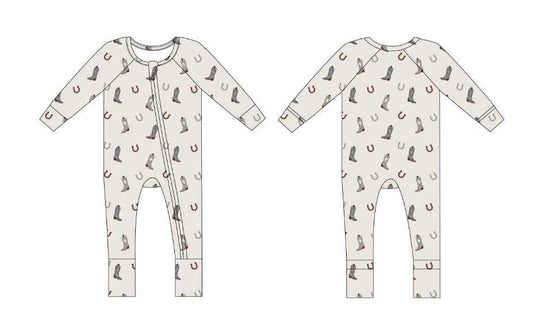 Cowboy Western | Bamboo Zipper Pajamas