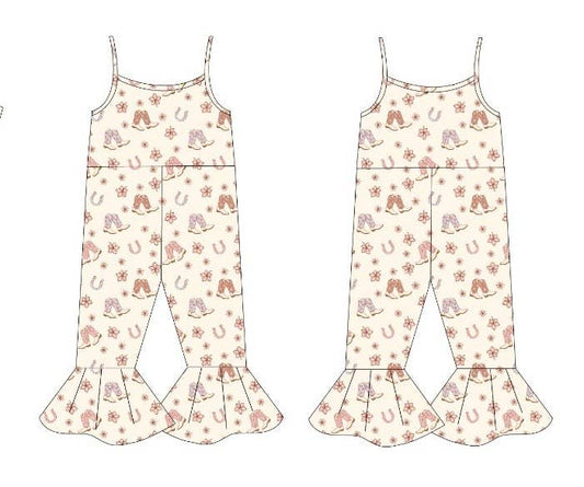 Cowgirl Western | Bamboo Bell Bottom Romper