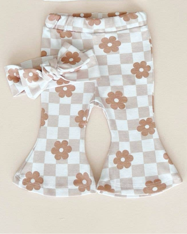 Daisy Checkered Bell Bottoms