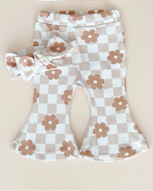 Daisy Checkered Bell Bottoms