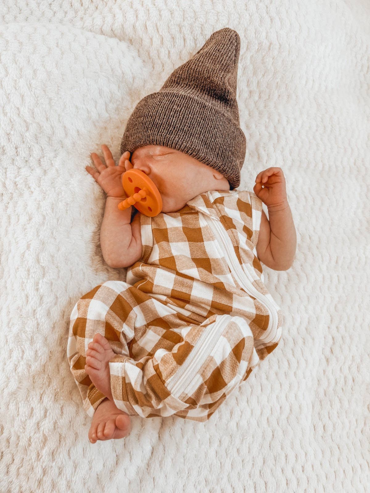 Sleeveless Zip Romper, Tuscany Plaid: 12 - 18 mo.